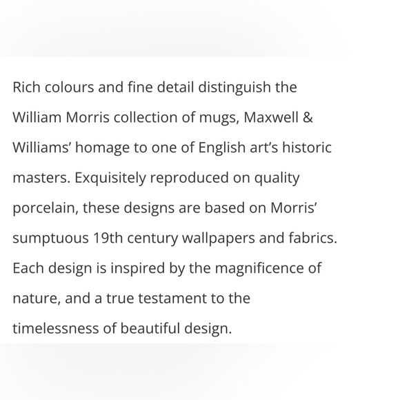 William Morris Acanthus Floral Mug - Picture 5 of 5